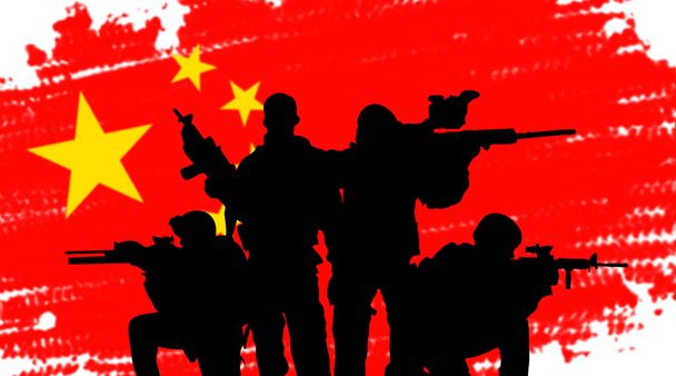 Čínská armáda vojáků koncept - Fotografie, Obrázek