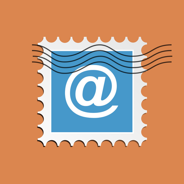 Vektor e-mailben, postai bélyegzővel - Vektor, kép