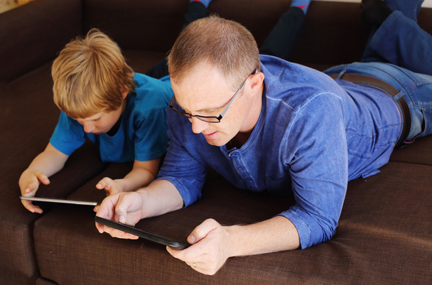 Father and son playing games - Photo, Image