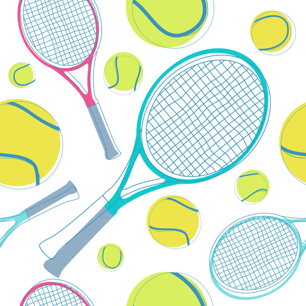 Теннис бесшовный шаблон
 - Вектор,изображение