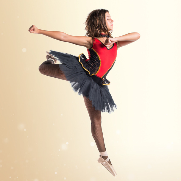 Teen girl ballerina dancer in studio - Photo, Image