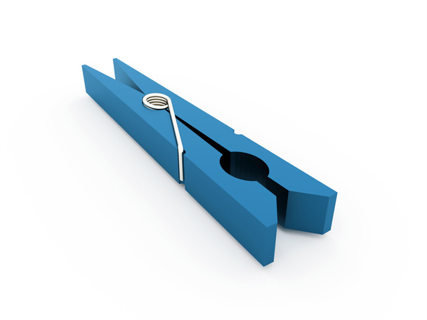 Clothes pin rendered isolated - Foto, imagen