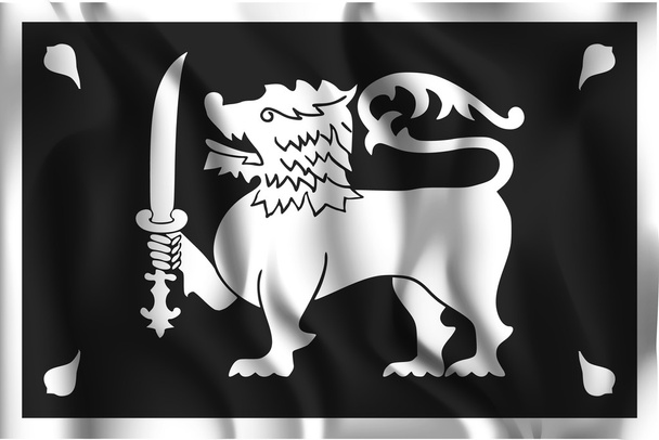 Варіантні прапор Шрі-Ланки. Значок прямокутної форми - Вектор, зображення