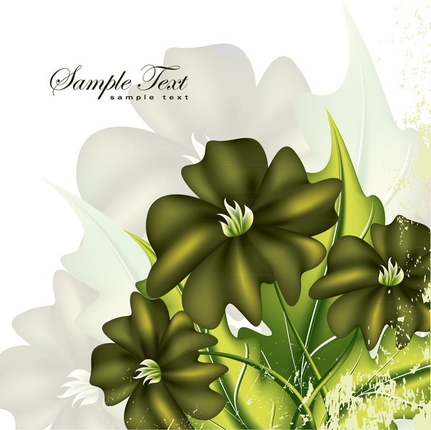 Abstract Vector Background. Flowers. - Vettoriali, immagini