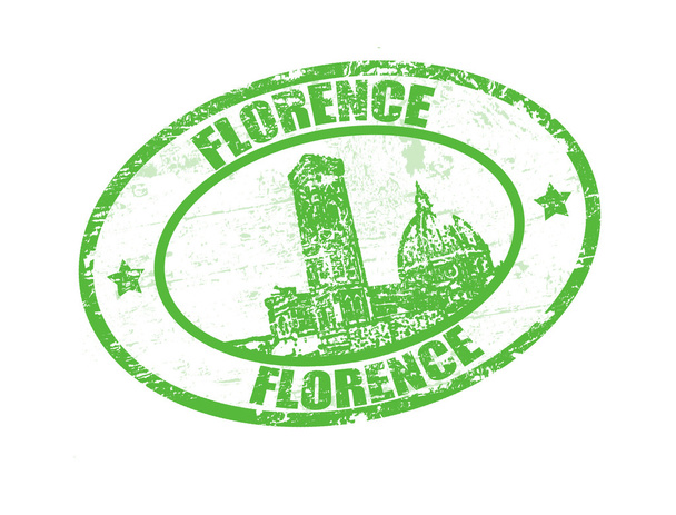 Florenz-Briefmarke - Vektor, Bild