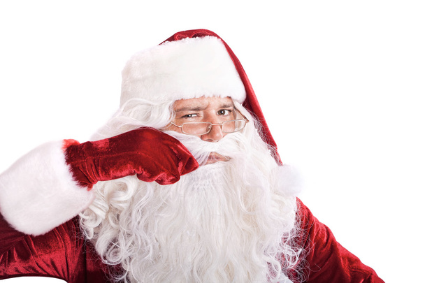 Santa Claus sobre fondo blanco
 - Foto, imagen