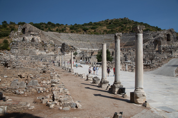 Μεγάλο Θέατρο της αρχαίας πόλης της Εφέσου - Φωτογραφία, εικόνα
