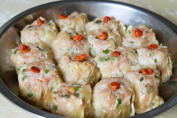 shu στον ατμό dumplings χοιρινό mai - Φωτογραφία, εικόνα