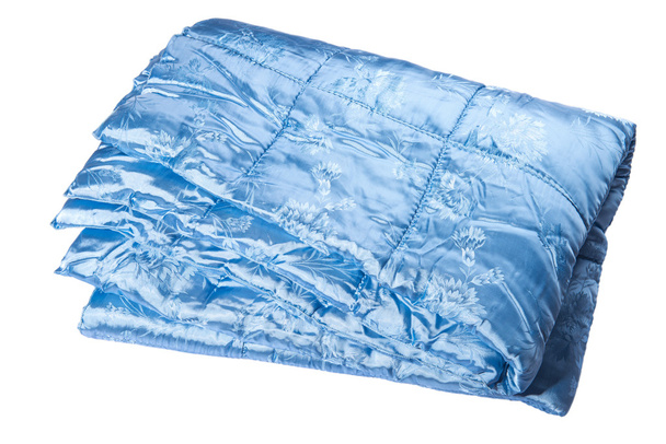 μπλε κουβέρτα σε λευκό φόντο - Φωτογραφία, εικόνα