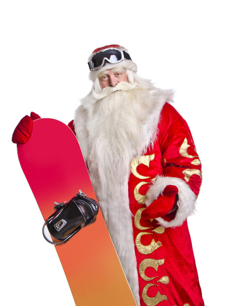 Santa is proud of his snowboard - Foto, immagini