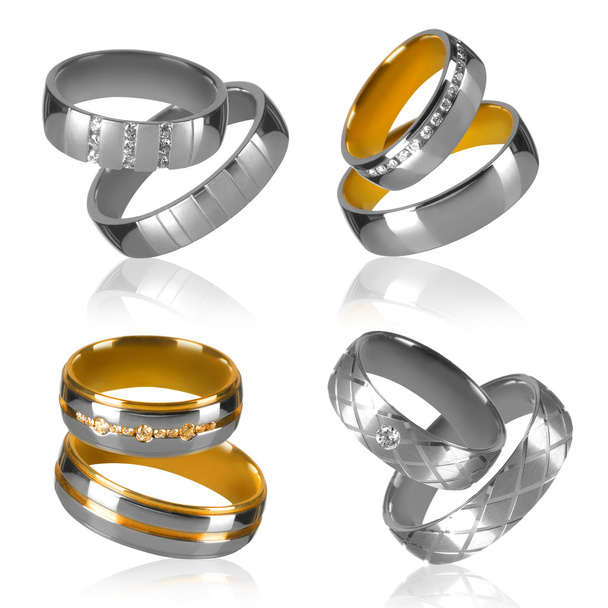 several pairs of wedding rings - Photo, Image