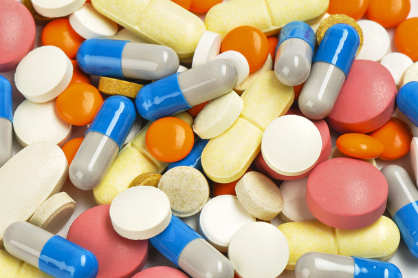 Many colorful medicines. Background or texture - 写真・画像