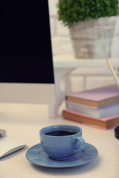 Blue cup of tea - Φωτογραφία, εικόνα