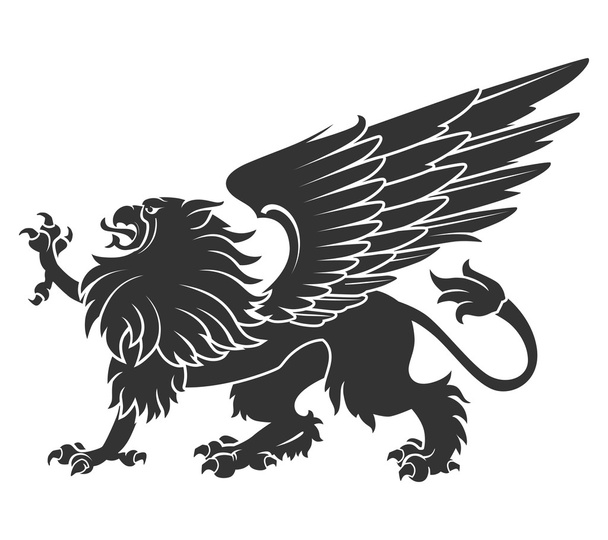 黒の紋章 Griffin01 - ベクター画像