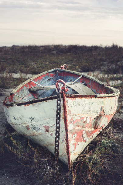 Old, weathered, beached boat. - Photo, Image