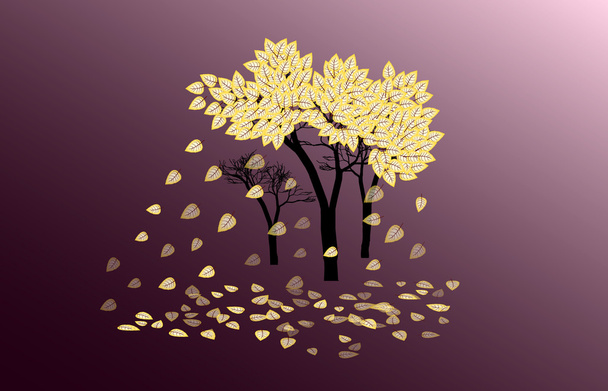 Анотація осінні дерева
  - Вектор, зображення