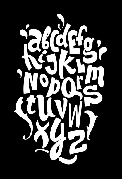 Hand lettering alphabet. Vector - Vector, imagen