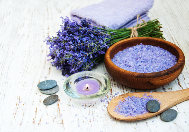 Lavender spa products - Φωτογραφία, εικόνα