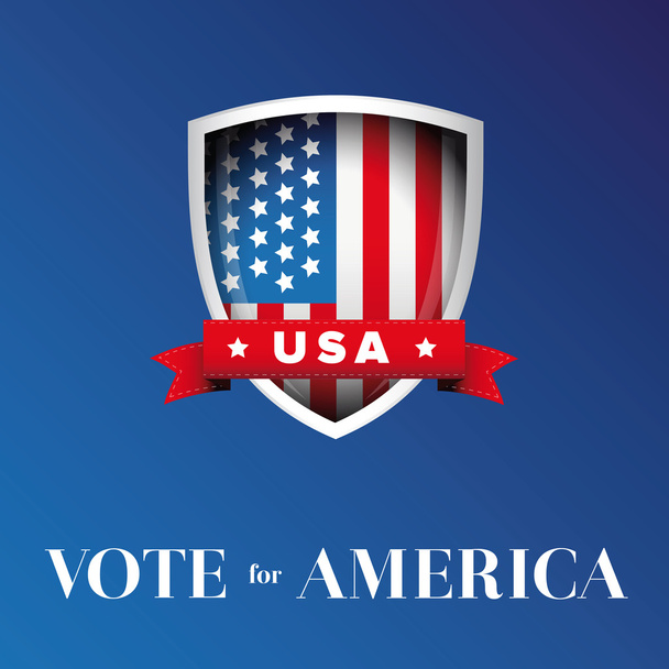 Votar por la bandera o cartel de América
 - Vector, imagen