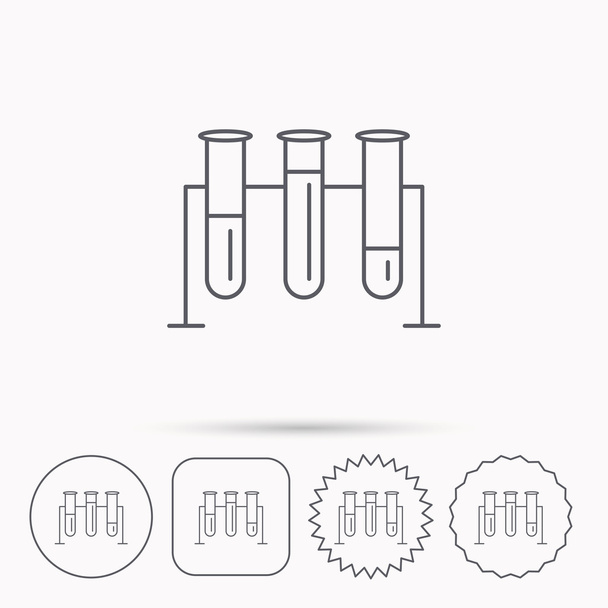 Laboratory bulbs icon. Chemistry sign. - Vector, Imagen