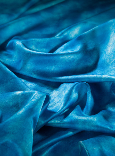 Elegant and soft blue satin - Photo, Image