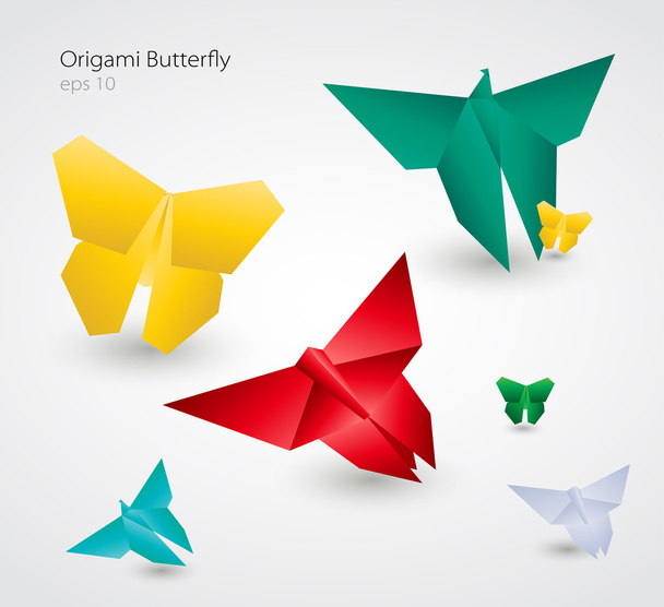 折り紙蝶をベクトルします。eps10 - ベクター画像