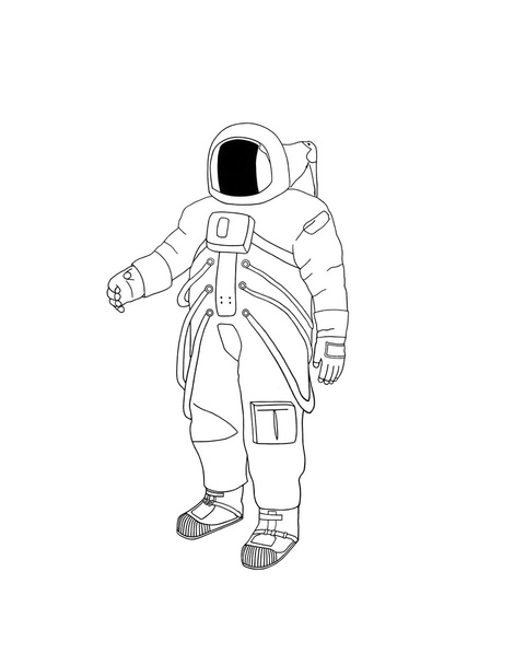 Astronaut digital drawing - Zdjęcie, obraz