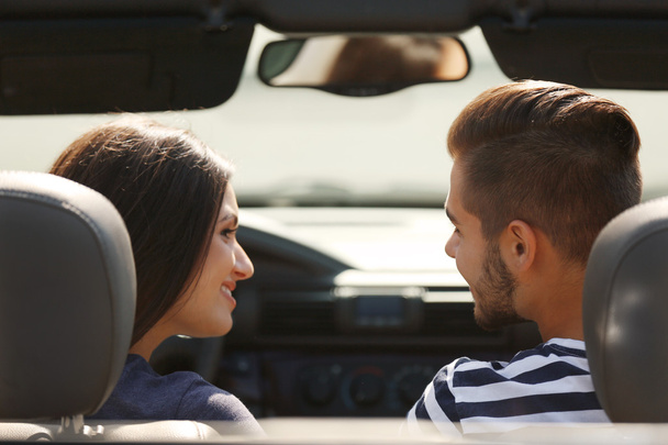 Couple in cabriolet car - Fotó, kép