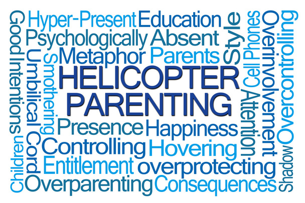 Helikopter ouderschap Word Cloud - Foto, afbeelding