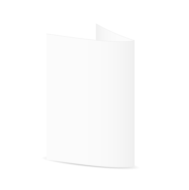 white blank folded paper - Vector, Image