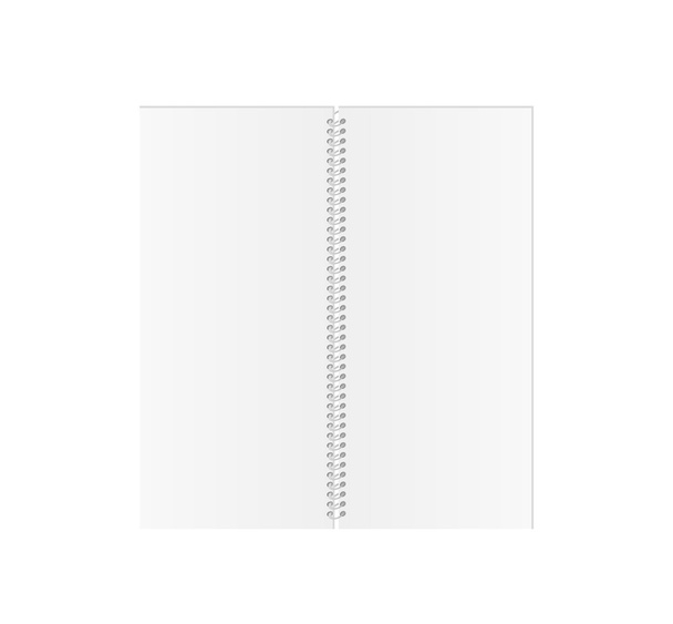 fehér üres spirál papír könyv - Vektor, kép