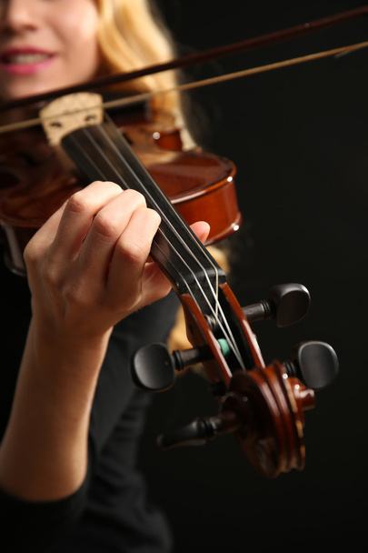 Musician plays violin  - Фото, изображение