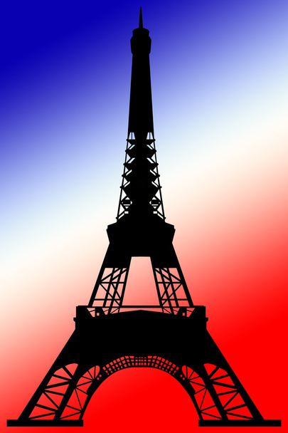Silhouette of eiffel tower - Photo, Image