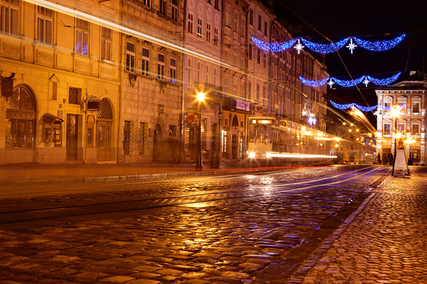 Traffic lights at old European city - Valokuva, kuva