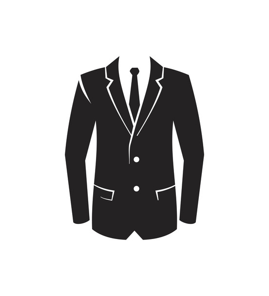 vector black Suit Icon - Vector, Imagen