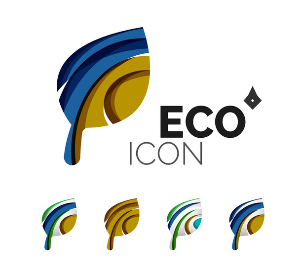 Az absztrakt eco levél ikonok - Vektor, kép