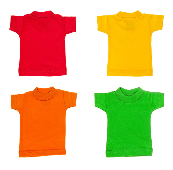 set of color t-shirt over white - Photo, Image