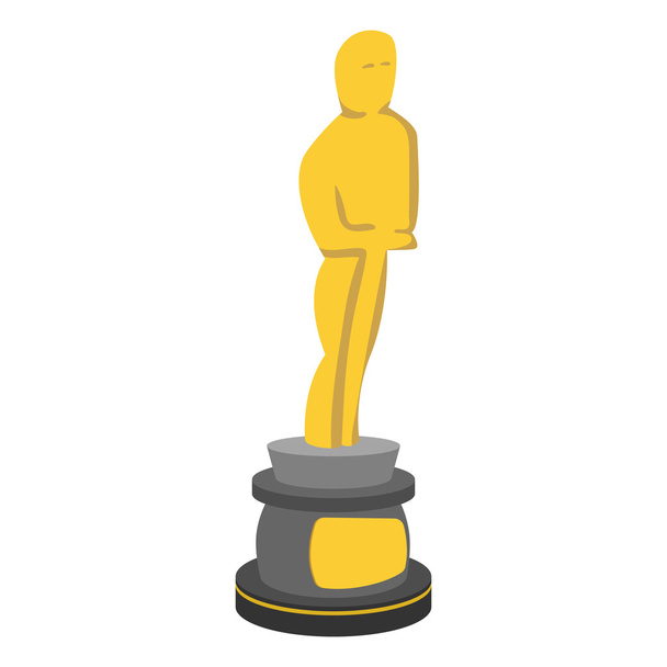 Statue d'or icône de dessin animé
 - Vecteur, image