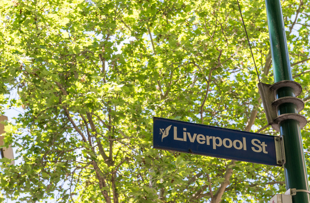 Ливерпуль-стрит знак в Мельбурне
 - Фото, изображение