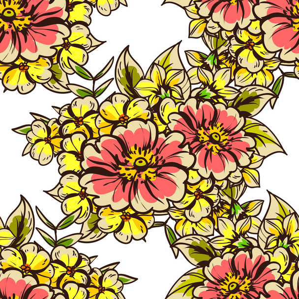 Floral seamless pattern - ベクター画像