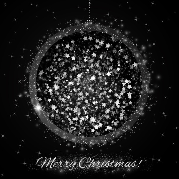 Astratto Brillante palla di Natale su sfondo nero
 - Vettoriali, immagini