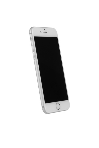 Telefone branco em perspectiva vista sobre fundo branco
 - Foto, Imagem