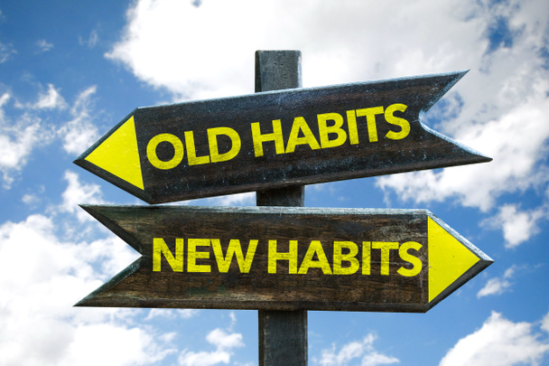 Vecchie abitudini - Nuove abitudini segnaletica
 - Foto, immagini