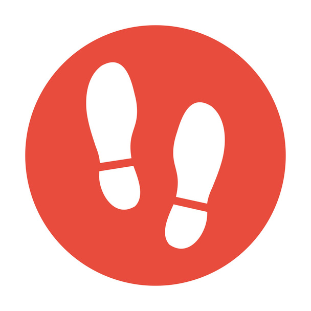 Αποτύπωμα του παπούτσια σόλες icon.shoes εκτύπωσης icon.vector εικονογράφηση - Διάνυσμα, εικόνα