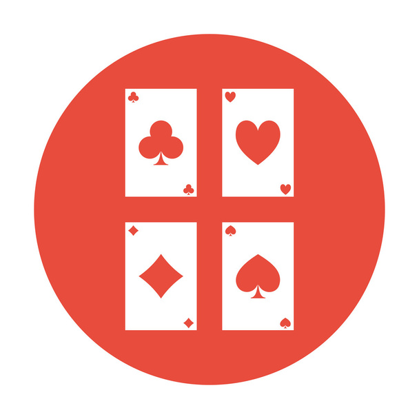 speelkaarten pictogram - Vector, afbeelding