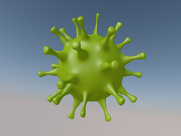 Virus verde flotante
 - Foto, imagen