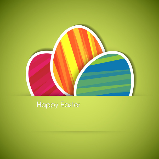 Vector green Paper easter egg card - Vector, Image