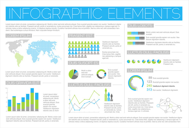 Big Vector set of Infographic elements - ベクター画像