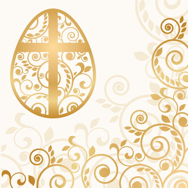 Easter egg card, vector illustration - Vector, Image