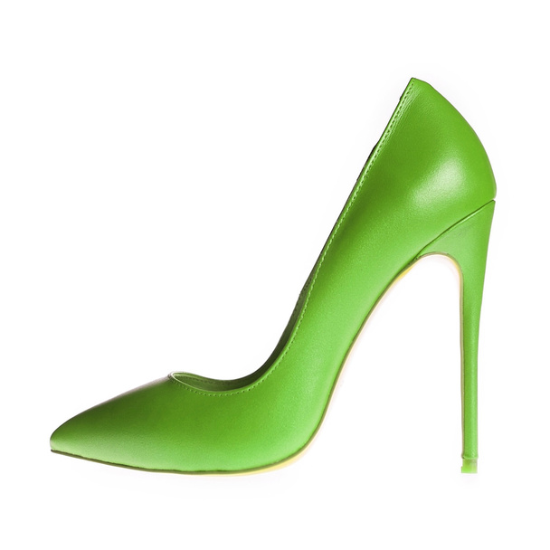 女性の緑の靴 - 写真・画像